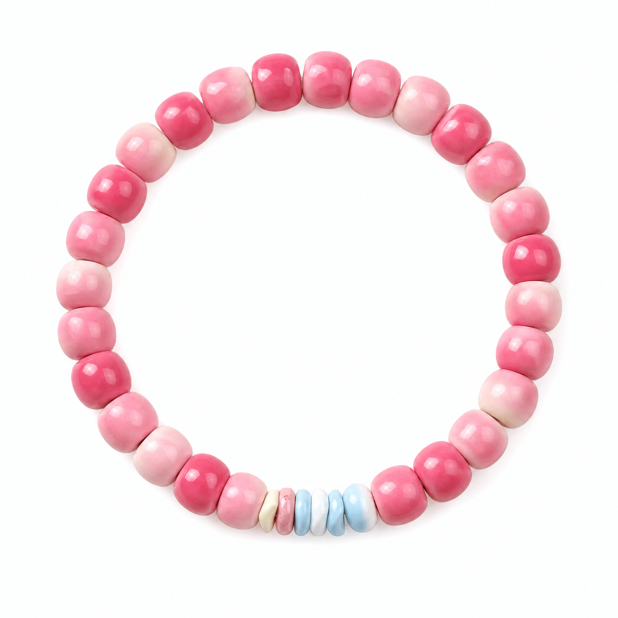 Coral Pink Bodhi Meditation Bead Bracelet