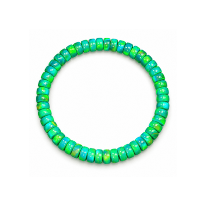 Aurora Iridescent Opal Disc Bracelet