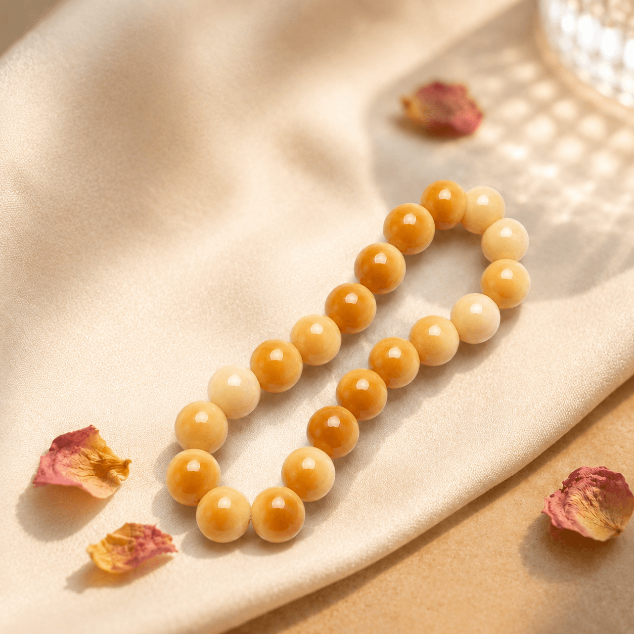 Caramel Meditation Bead Bracelet