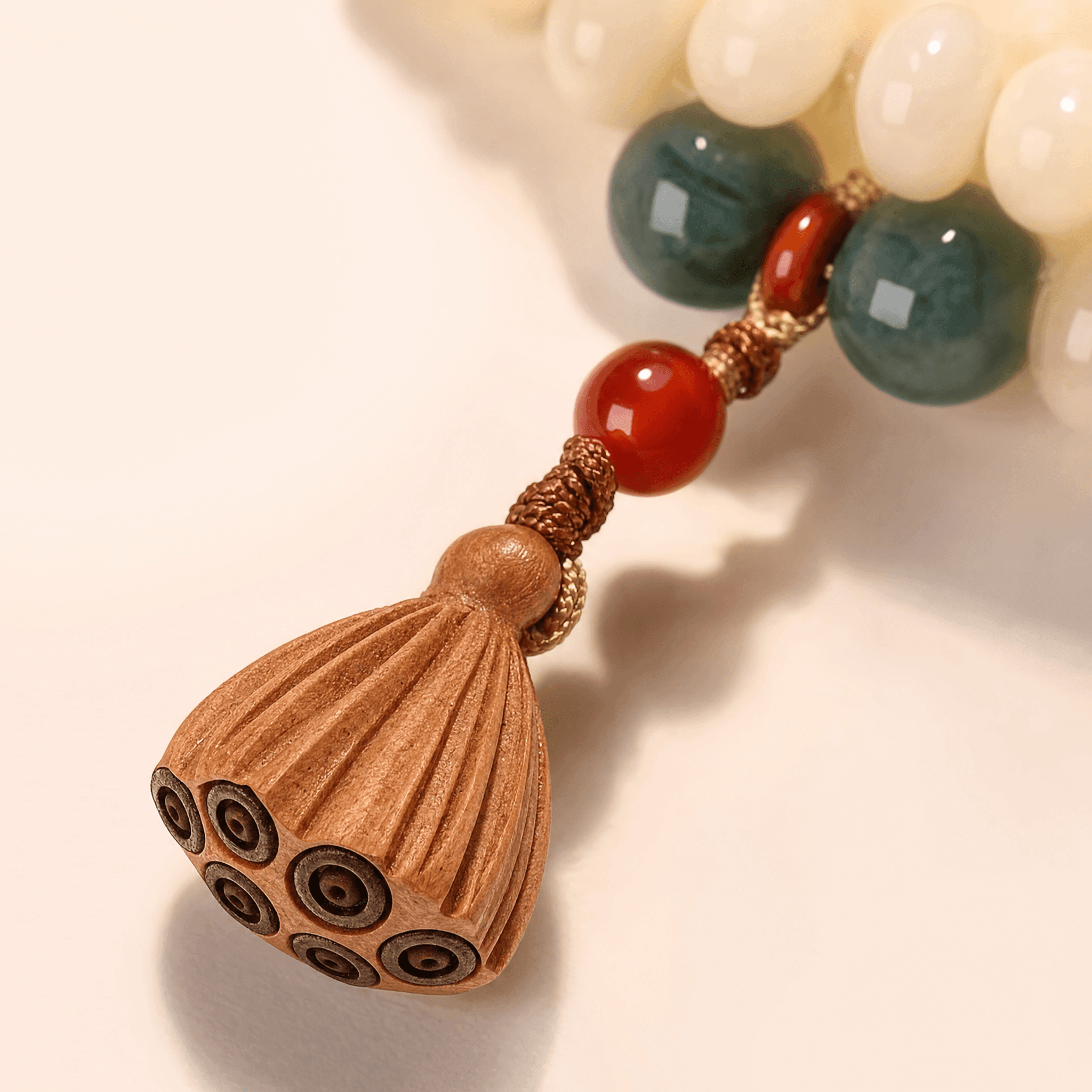 White Bodhi Seed Wrap Bracelet