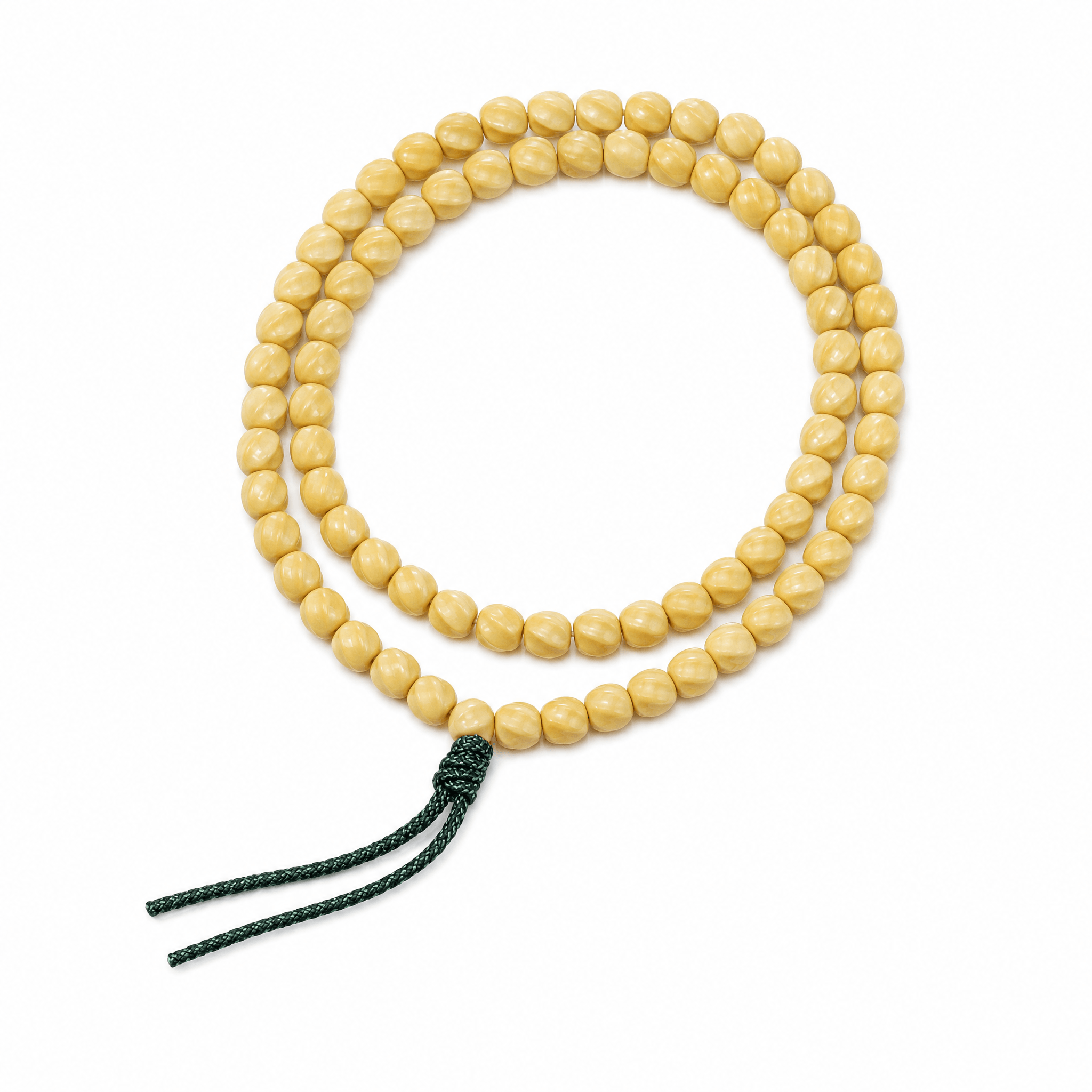 Light Honey Bodhi Mala Prayer Beads with Tassel