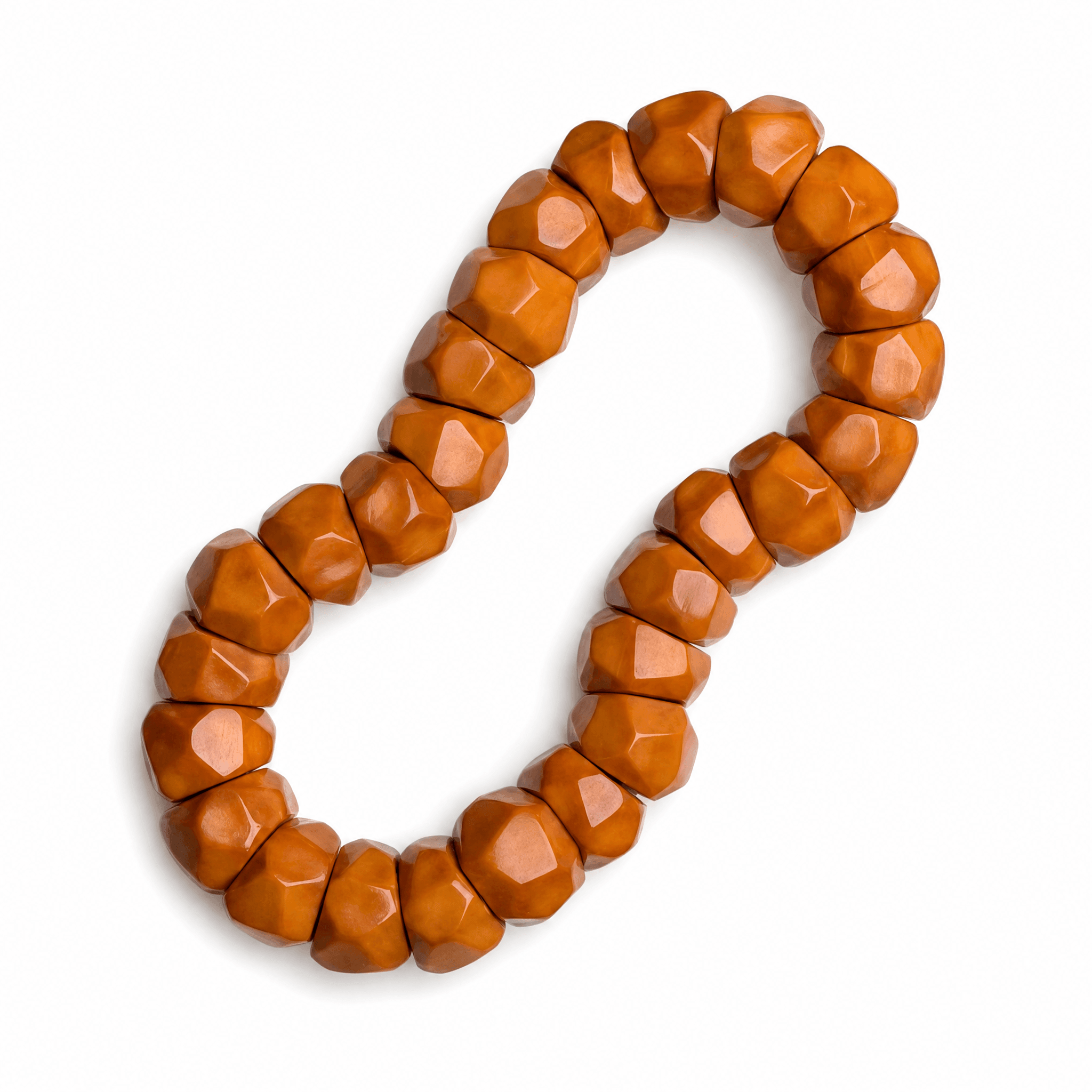 Caramel Swirl Walnut Handheld Meditation Beads