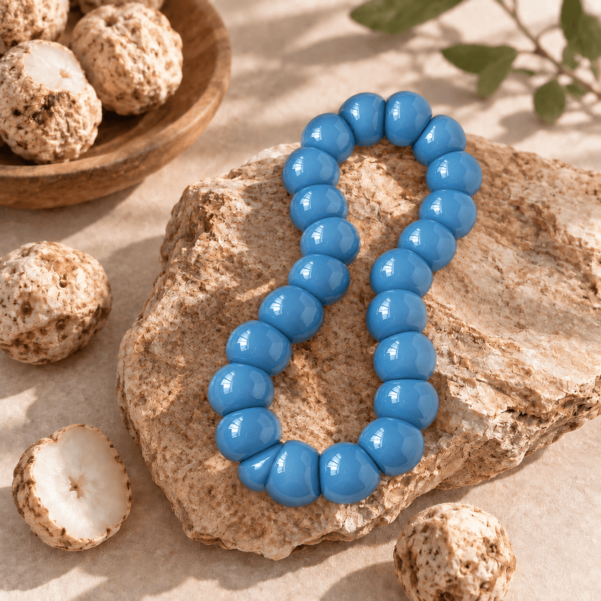 Natural Bodhi Garlic-Clove Fidget Bracelet