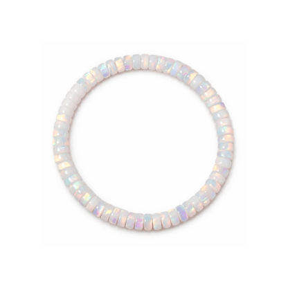 Aurora Iridescent Opal Disc Bracelet