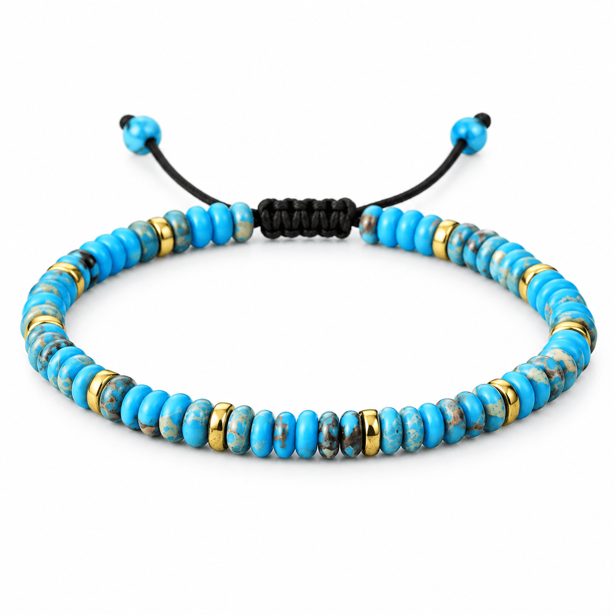Agate Disc Bead Cord Bracelet