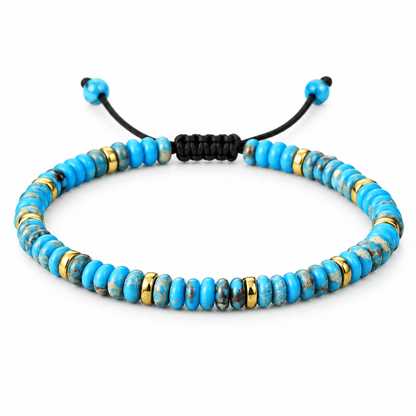 Agate Disc Bead Cord Bracelet