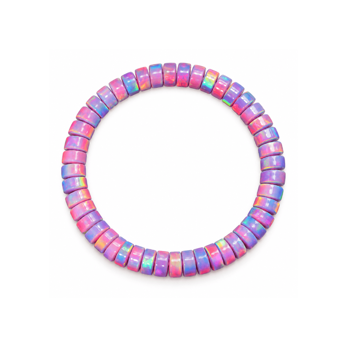 Aurora Iridescent Opal Disc Bracelet