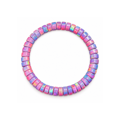 Aurora Iridescent Opal Disc Bracelet