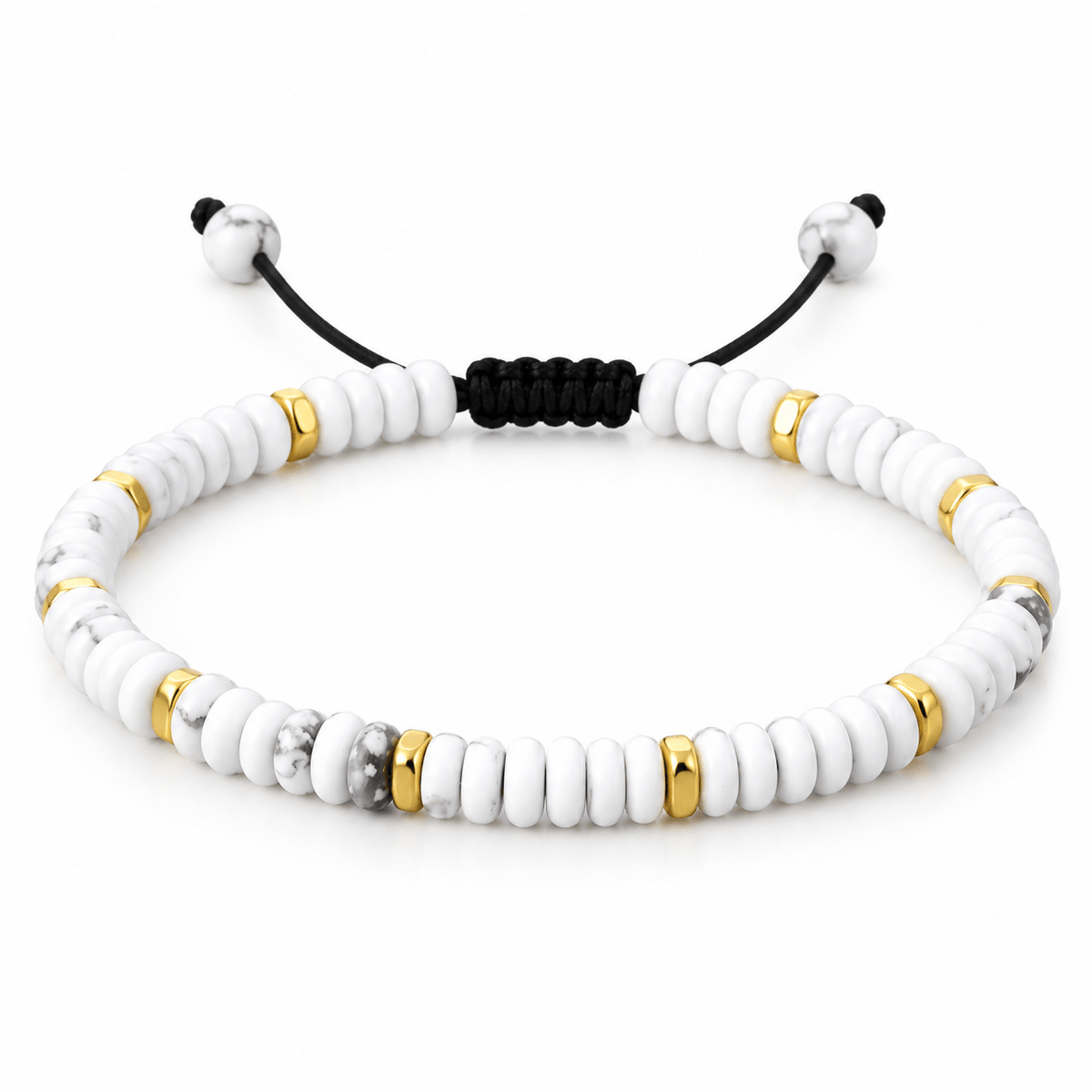 Agate Disc Bead Cord Bracelet