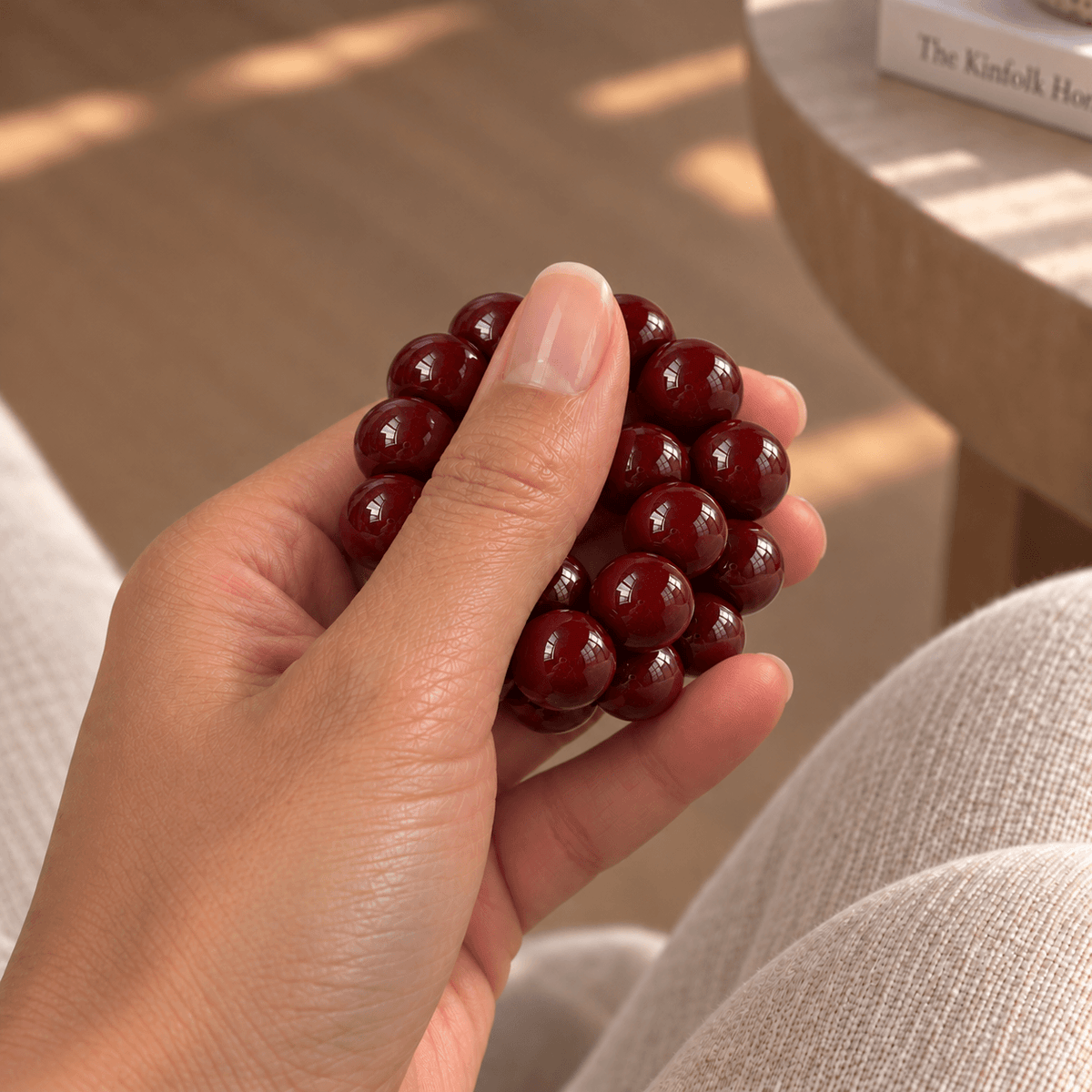 Natural Bodhi Garlic-Clove Fidget Bracelet