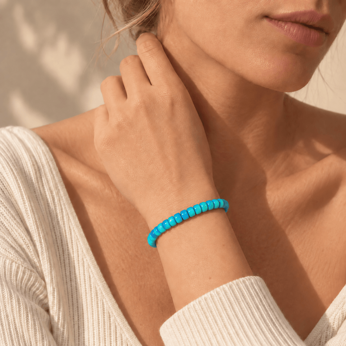 Aurora Iridescent Opal Disc Bracelet