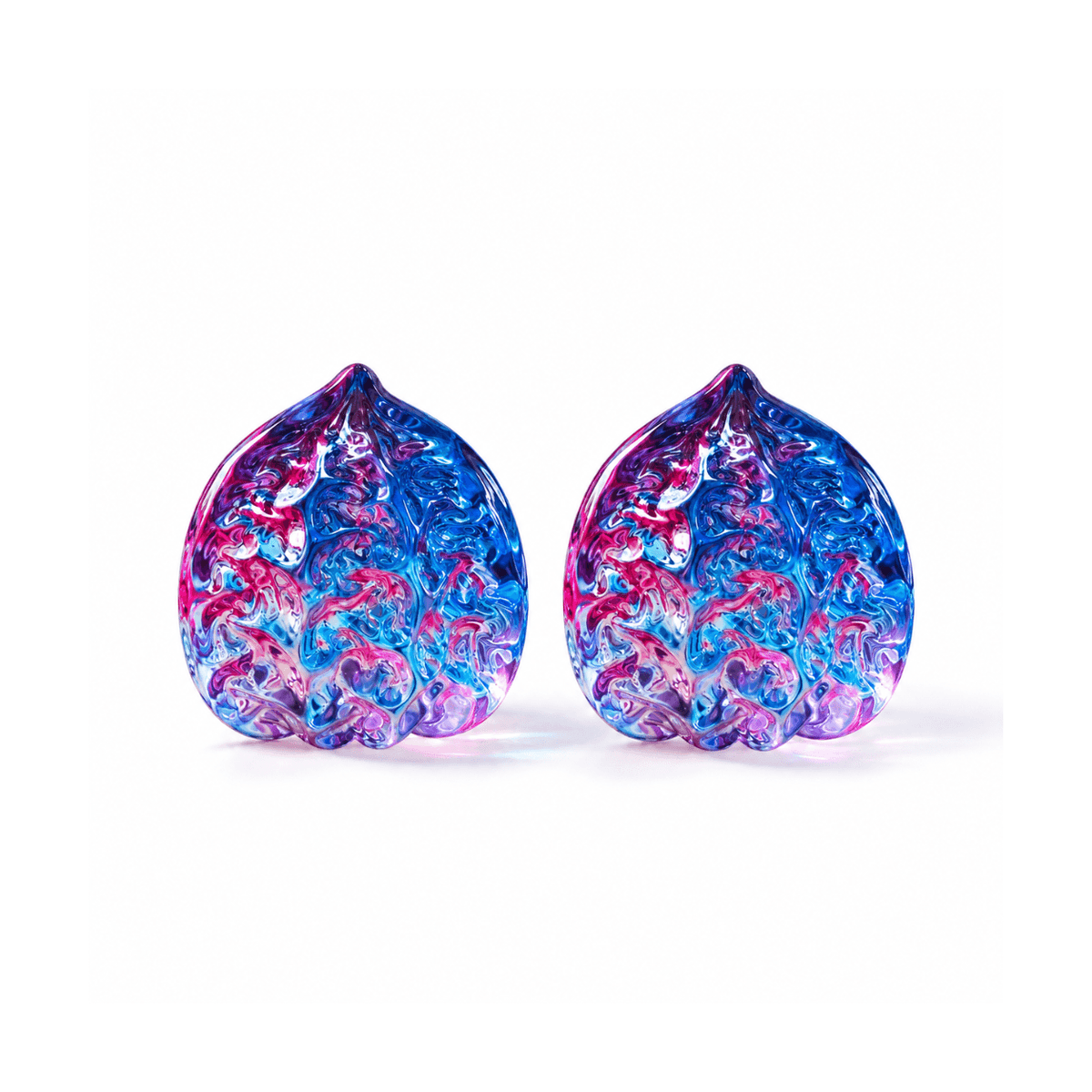 Iridescent Carved Walnut Pocket Fidget