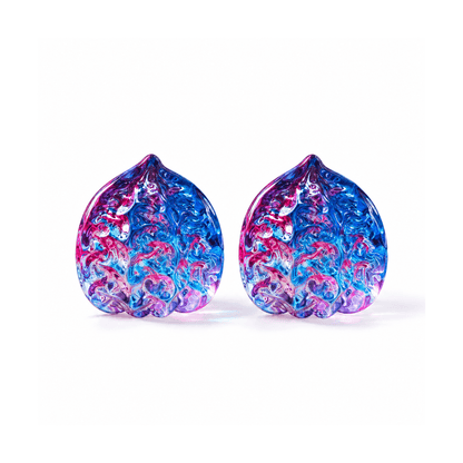 Iridescent Carved Walnut Pocket Fidget