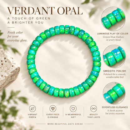 Aurora Iridescent Opal Disc Bracelet