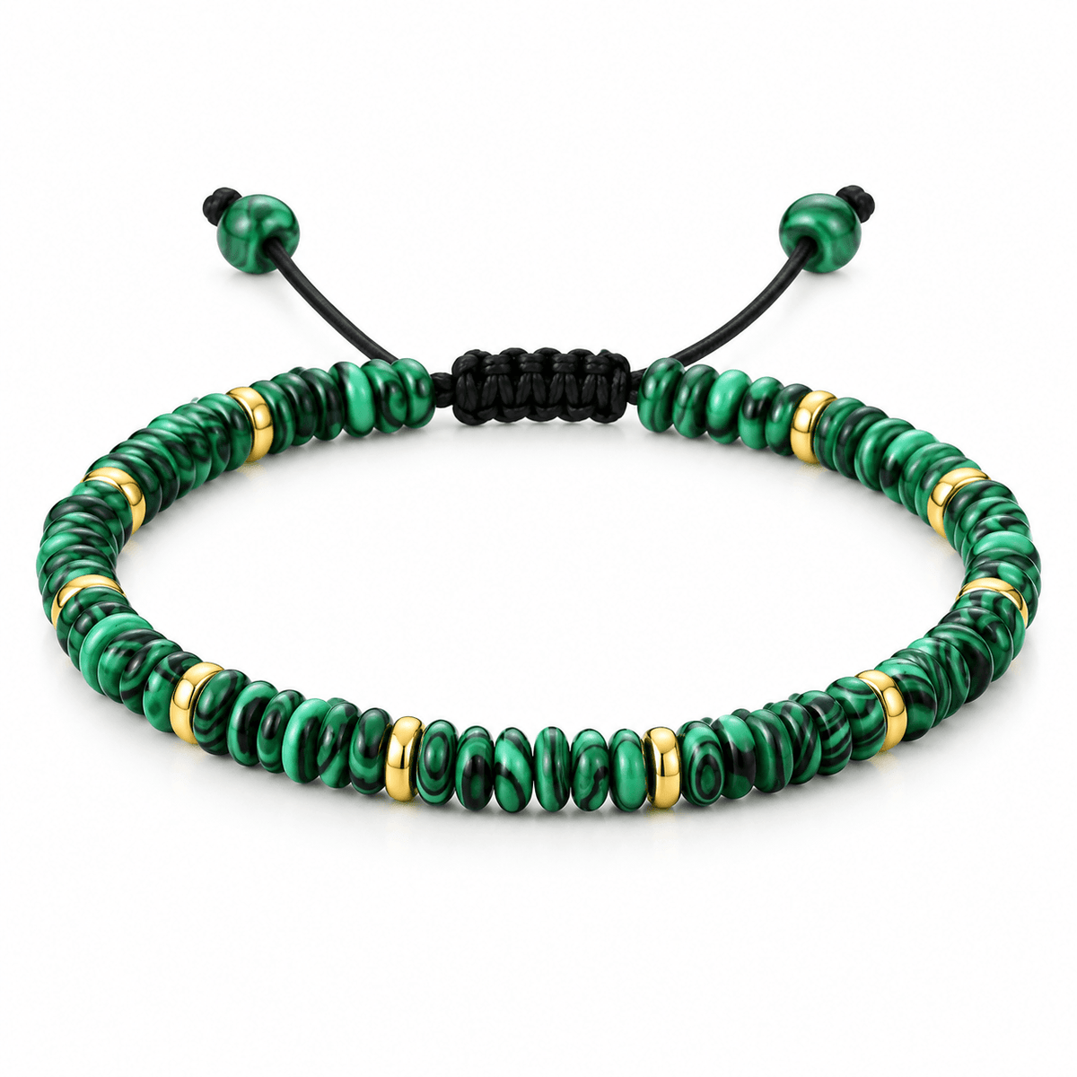 Agate Disc Bead Cord Bracelet