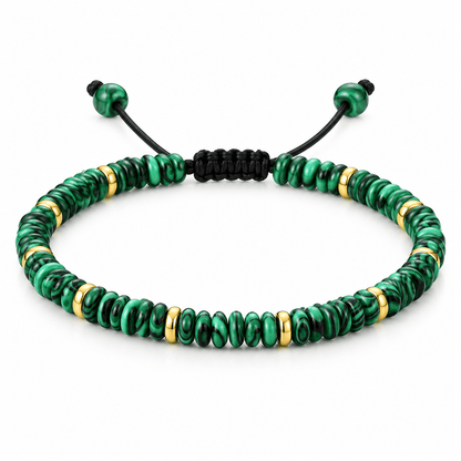 Agate Disc Bead Cord Bracelet