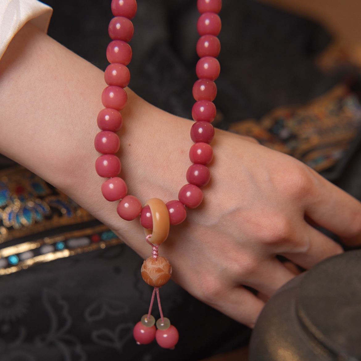 Purple Bodhi Root Wrap Bracelet