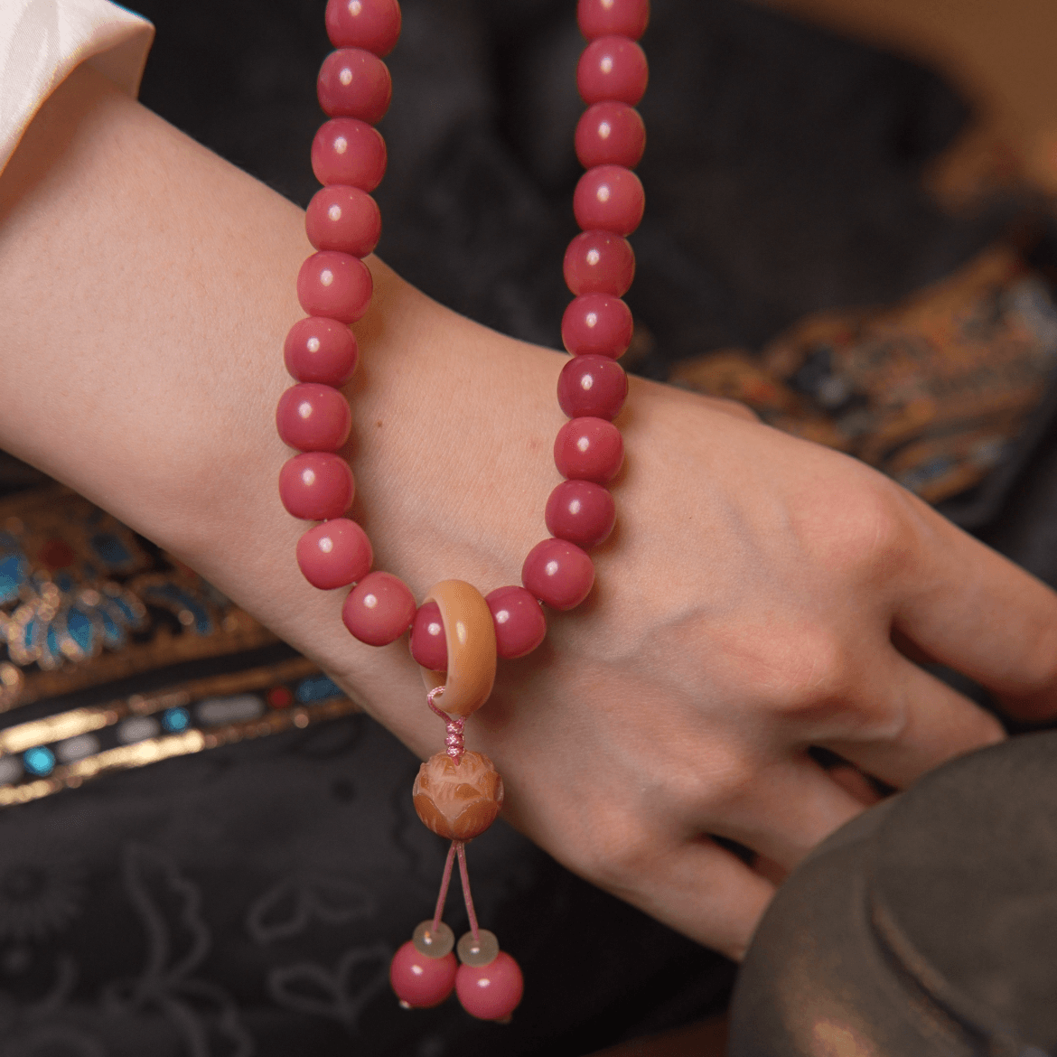 Purple Bodhi Root Wrap Bracelet