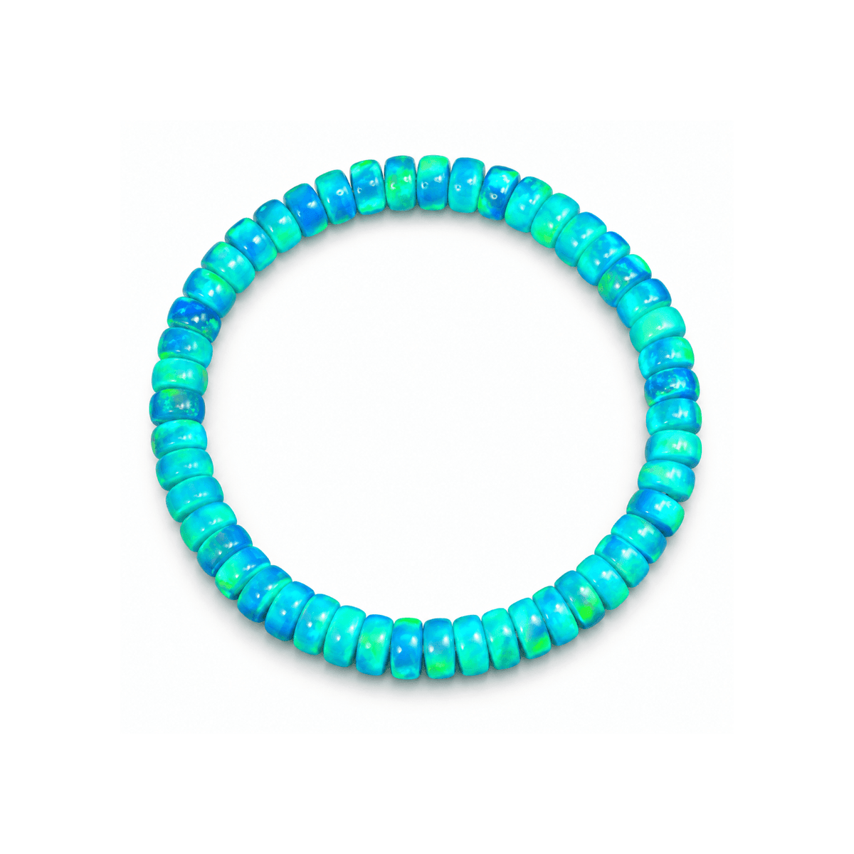 Aurora Iridescent Opal Disc Bracelet