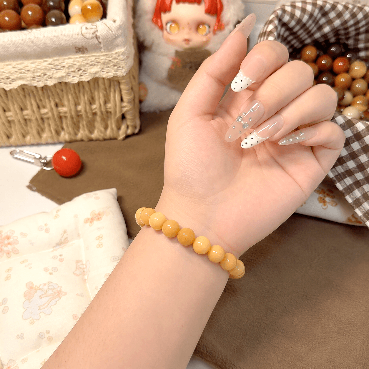 Golden Bodhi Meditation Bead Bracelet