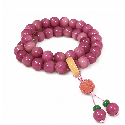 Plum Purple Bodhi Root Bracelet  Double-Wrap Beads