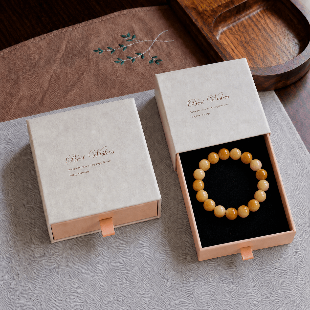 Caramel Meditation Bead Bracelet