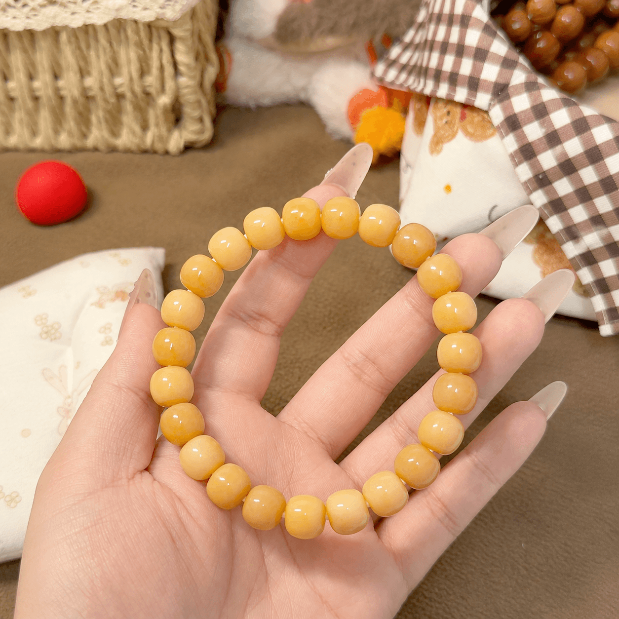 Golden Bodhi Meditation Bead Bracelet