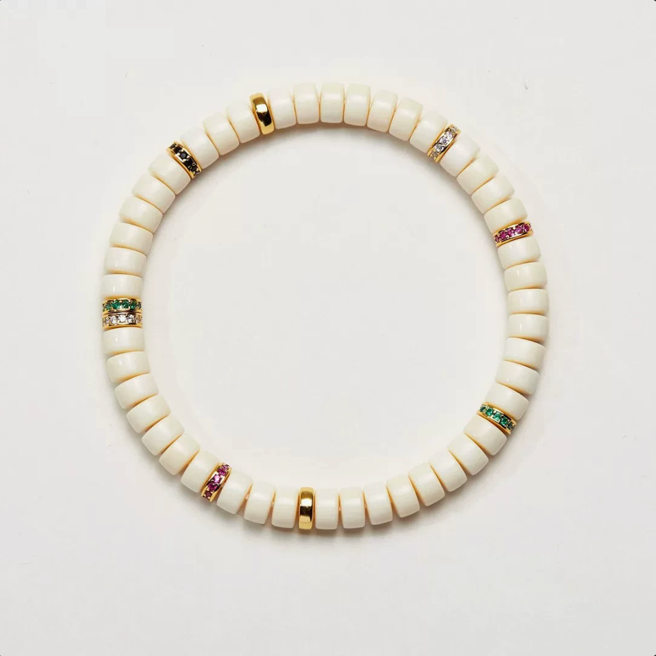 Star & Moon Bodhi Bracelet with Natural Shoushan Stone